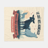 エチョコントルプレシブ – バッジ#BalanceTonTyra フリースブランケット (正面(横))