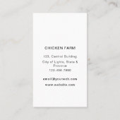 エッオーガニックグスチキンファームヘンカントリーマーケット 名刺 (裏面)