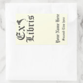 エックスクラシックリリス蔵書票 長方形シール (バッグ)