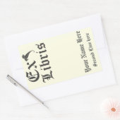 エックスクラシックリリス蔵書票 長方形シール (封筒)