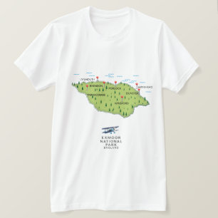 エックスムーア国立公園地図 Tシャツ