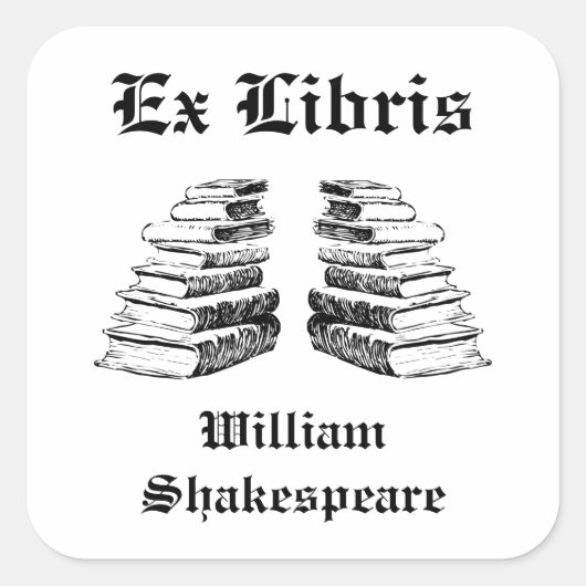 エックスリバイスヴィンテージブックカスタム蔵書票 スクエアシール (正面)