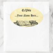 エックスリバイスヴィンテージブックカスタム蔵書票 楕円形シール (バッグ)