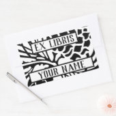 エックスリビス蔵書票パインコーン 長方形シール (封筒)