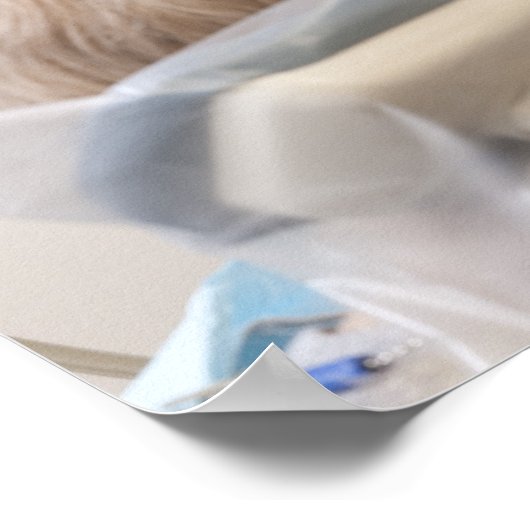 エックス線を検査する歯科衛生士 ポスター (角)