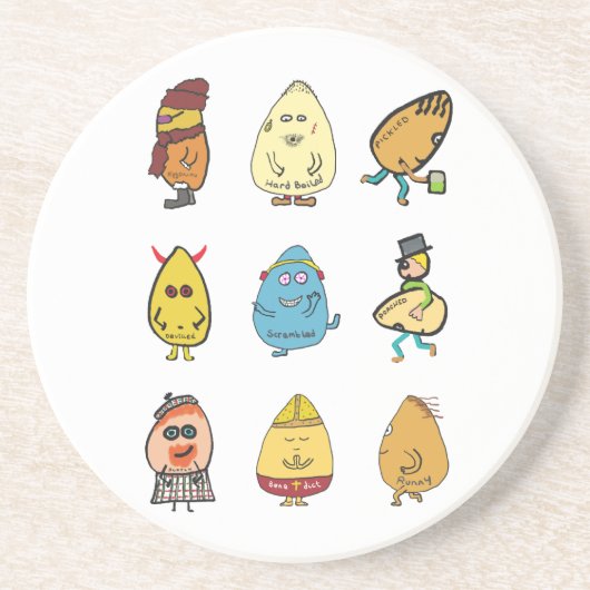 エッグおもしろいパン コースター (正面)