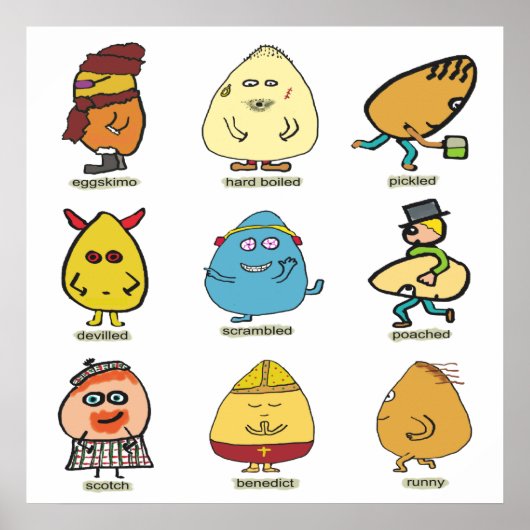 エッグおもしろいパン ポスター (正面)