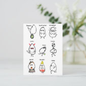 エッグおもしろいパン ポストカード (スタンド正面)