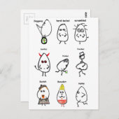 エッグおもしろいパン ポストカード (正面/裏面)