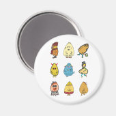 エッグおもしろいパン マグネット (正面/裏面)
