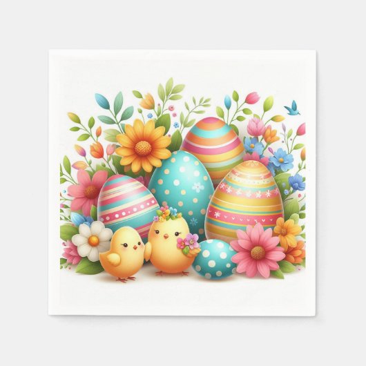 エッグアンドチックスパーティー スタンダードカクテルナプキン (正面)