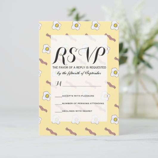 エッグアンドベーコンブレックファーストグルメパタおもしろいーン 出欠カード (スタンド正面)