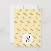 エッグアンドベーコンブレックファーストグルメパタおもしろいーン 出欠カード (裏面)