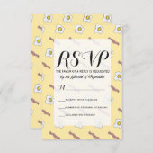 エッグアンドベーコンブレックファーストグルメパタおもしろいーン 出欠カード (正面/裏面)