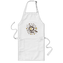 エッグインパンイラストレーション – おいしい朝食アート ロングエプロン