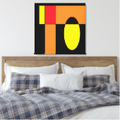 エッグインベーダーII – ケンゲージ抽象芸術アート キャンバスプリント (インサイチュ (寝室))