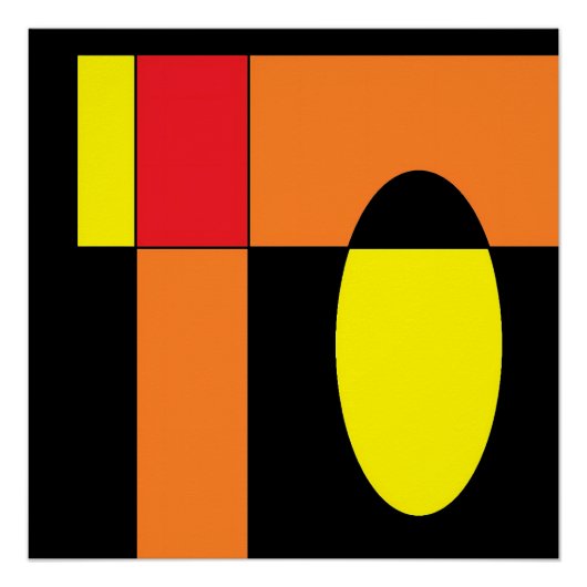 エッグインベーダーII – ケンゲージ抽象芸術アート ポスター (正面)