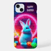 エッグイースターバニーの美異教のしいエレガントネオン iPhoneケース (裏面)