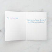 エッグイースター付き帽子のハンサムファンシーなフェレット シーズンカード (内部)