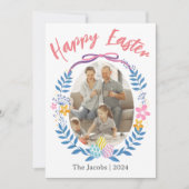 エッグエレガントハッピーイースターファミリー1枚の写真 シーズンカード (正面)