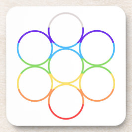 エッグオブライフチャクラスクエアセット コースター