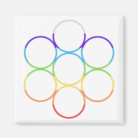 エッグオブライフチャクラスクエア マグネット (正面)