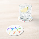 エッグオブライフチャクラ 独身の ラウンドペーパーコースター (インサイチュ)