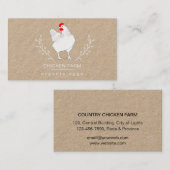 エッグオーガニックスチキンカントリーヘンファームヴィンテージ  名刺 (正面/裏面)