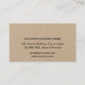 エッグオーガニックスチキンカントリーヘンファームヴィンテージ  名刺 (裏面)
