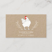 エッグオーガニックスチキンカントリーヘンファームヴィンテージ  名刺 (正面)
