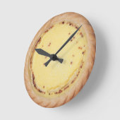 エッグカスタードタルト ラウンド壁時計 (傾斜)