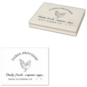 エッグカパーソナライズされたートンファ素朴ミリーファーム ラバースタンプ (押印)