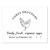 エッグカパーソナライズされたートンファ素朴ミリーファーム ラバースタンプ (インプリント)