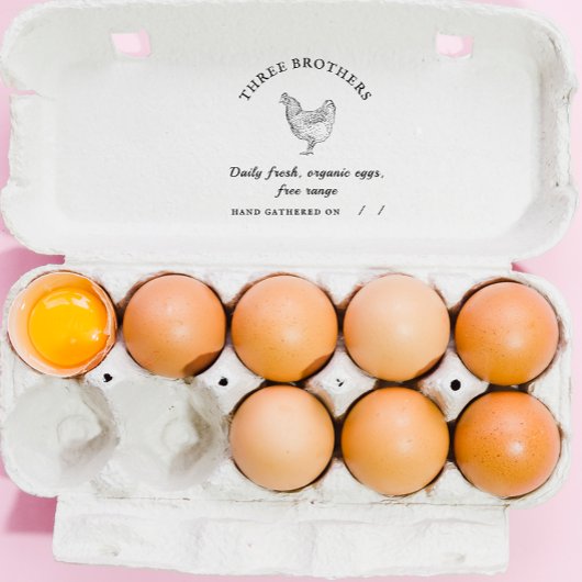 エッグカパーソナライズされたートンファ素朴ミリーファーム ラバースタンプ