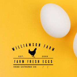 エッグカパーソナライズされたートンファ素朴ミリーファーム ラバースタンプ