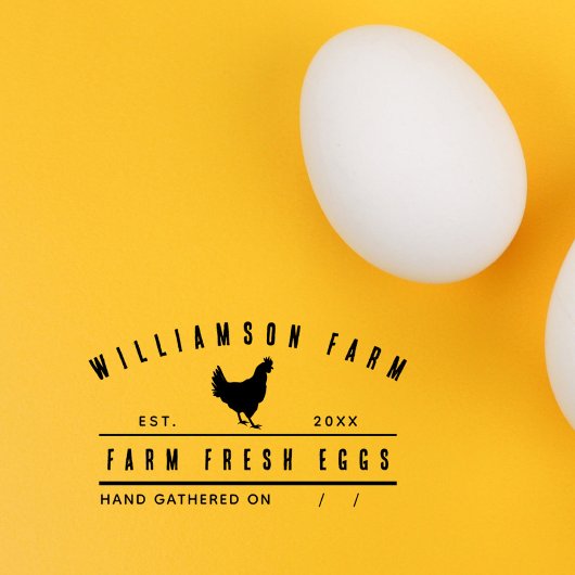 エッグカパーソナライズされたートンファ素朴ミリーファーム ラバースタンプ