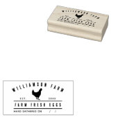 エッグカパーソナライズされたートンファ素朴ミリーファーム ラバースタンプ (押印)