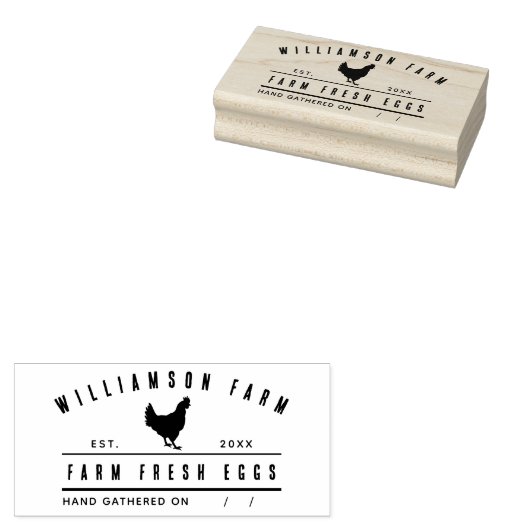 エッグカパーソナライズされたートンファ素朴ミリーファーム ラバースタンプ (押印)