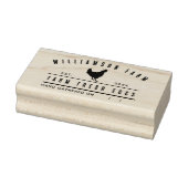 エッグカパーソナライズされたートンファ素朴ミリーファーム ラバースタンプ (スタンプ)