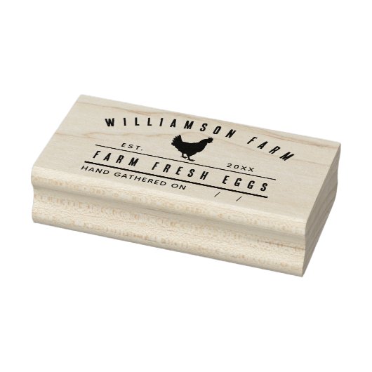 エッグカパーソナライズされたートンファ素朴ミリーファーム ラバースタンプ (スタンプ)