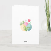 エッグカラフルとシック姉妹イースターカード カード (裏面)