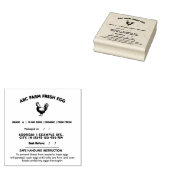 エッグカートンのインディアナコテージ食品法ラベル ラバースタンプ (押印)