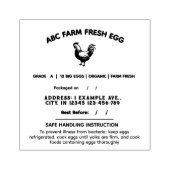 エッグカートンのインディアナコテージ食品法ラベル ラバースタンプ (インプリント)