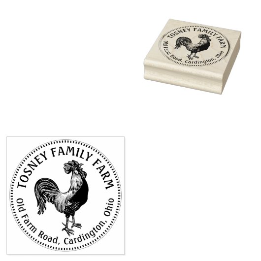 エッグカートンスタンプロースターファーム名 ラバースタンプ (押印)