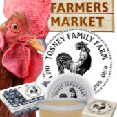 エッグカートンスタンプロースターファーム名 ラバースタンプ