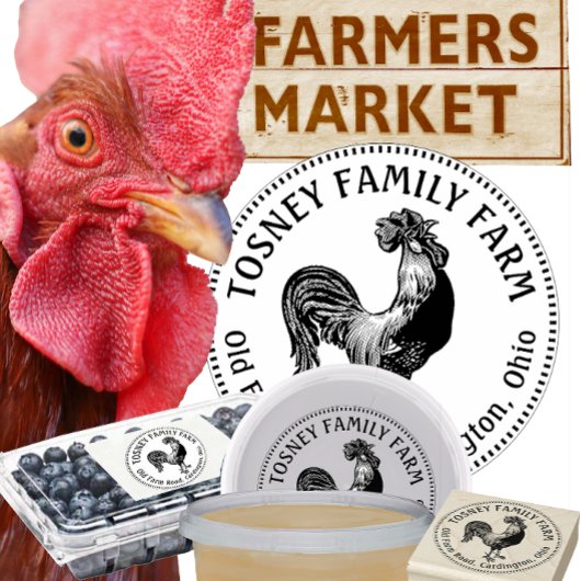 エッグカートンスタンプロースターファーム名 ラバースタンプ