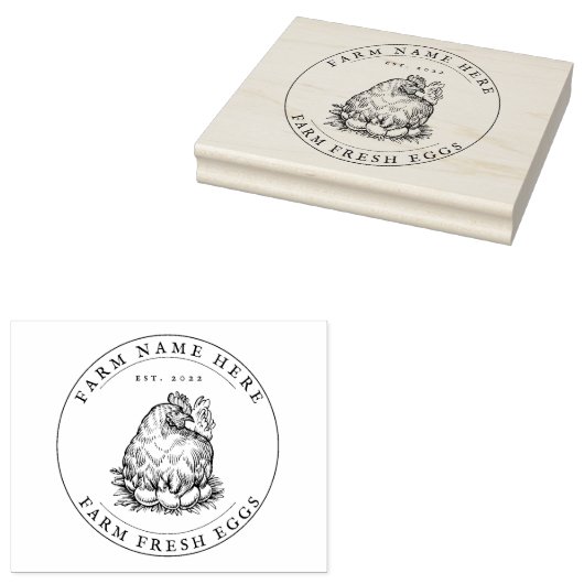 エッグカートンスタンプヴィンテージファーム ラバースタンプ (押印)