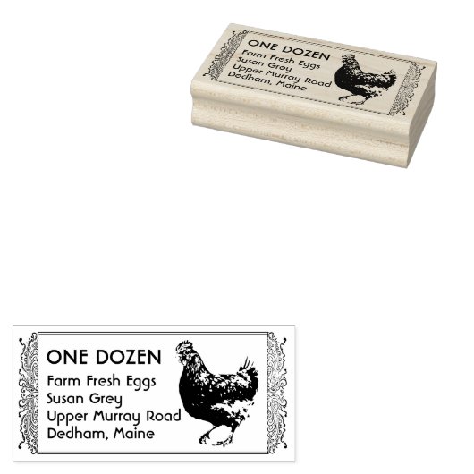 エッグカートンスタンプヴィンテージヘオンブリティッシュラベルデザイン ラバースタンプ (押印)