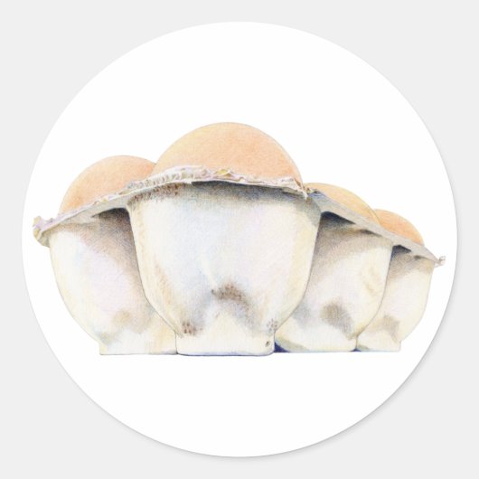 エッグカートンステッカー ラウンドシール (正面)