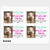 エッグカートンステッカー 長方形シール (シート)